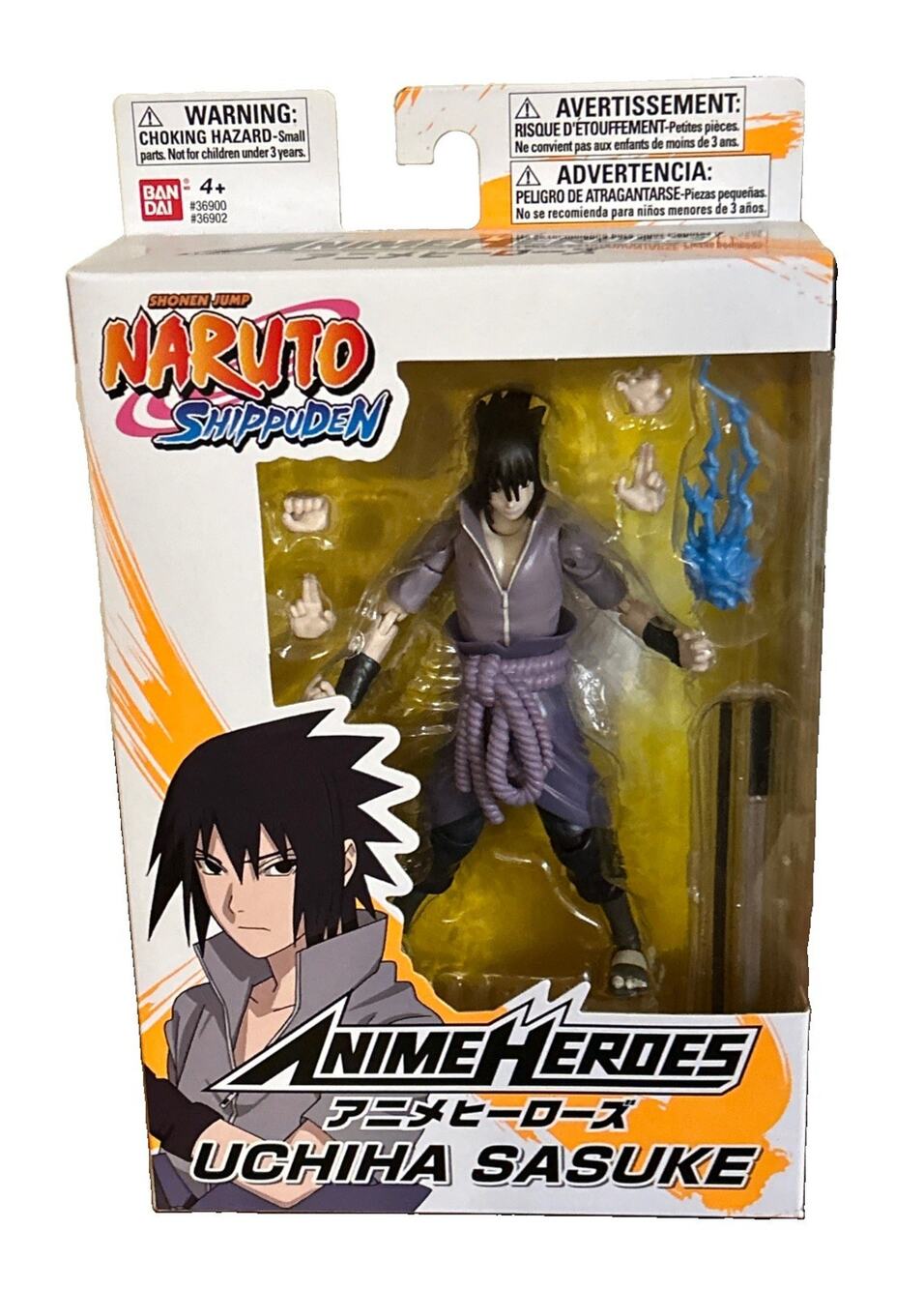 Bandai Anime Heroes Naruto Shippuden Sasuke Uchiha Chidori Action Figure New